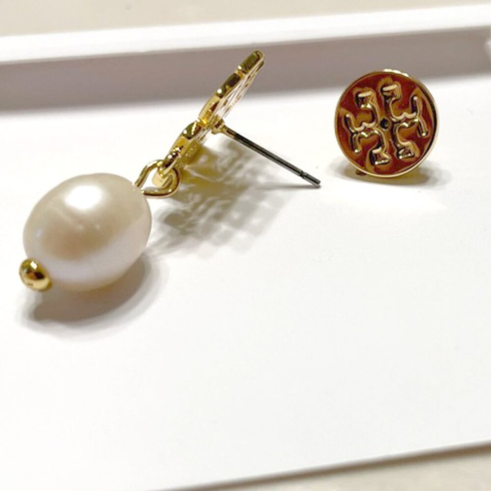 Tory Burch Faux Pearl Drop Earrings NWOT - Picture 7 of 8